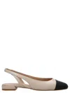 Stuart Weitzman Sleek Leather Slingback Pumps In Neutral