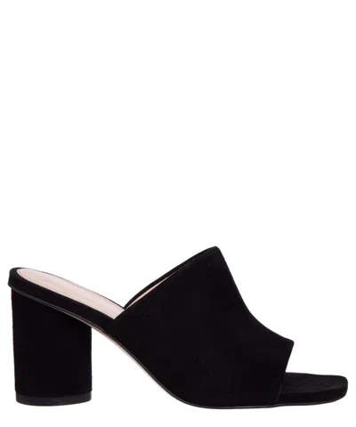 Stuart Weitzman Slideon Heeled Mules In Black