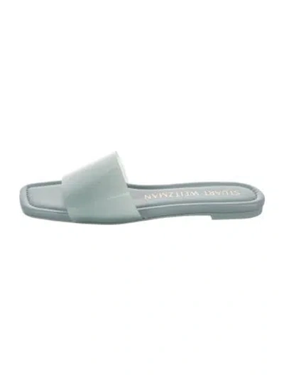 Pre-owned Stuart Weitzman Slides In Blue
