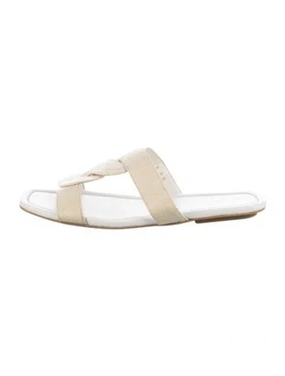 Pre-owned Stuart Weitzman Slides In Neutral
