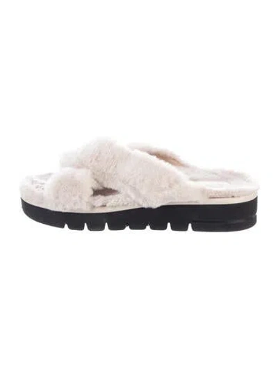 Pre-owned Stuart Weitzman Slides In Neutral