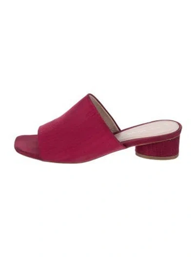 Pre-owned Stuart Weitzman Slides In Red