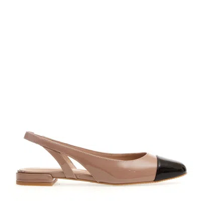 Stuart Weitzman Sleek Slingback Leather Ballerina Shoes In Multi