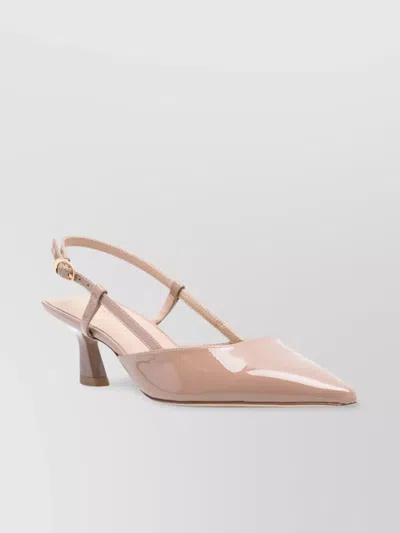 Stuart Weitzman Slingback Kitten Heel Patent Buckle
