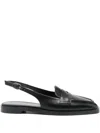 Stuart Weitzman Slingback Loafers In Black