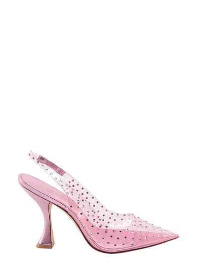 Stuart Weitzman Crystal-embellished Transparent Pumps In Pink