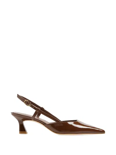 Stuart Weitzman Vinnie 50mm Slingback Heels Walnut In Brown