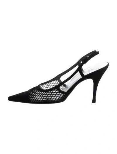 Pre-owned Stuart Weitzman Slingback Pumps In Black