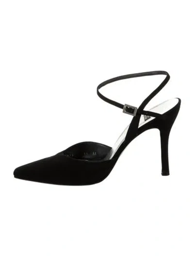 Pre-owned Stuart Weitzman Slingback Pumps In Black