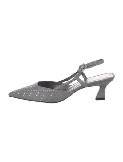 Pre-owned Stuart Weitzman Slingback Pumps In Gray