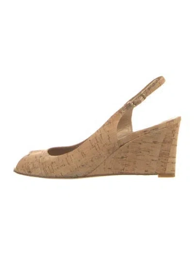 Pre-owned Stuart Weitzman Slingback Pumps In Neutral