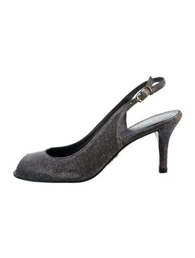 Pre-owned Stuart Weitzman Slingback Pumps In Silver
