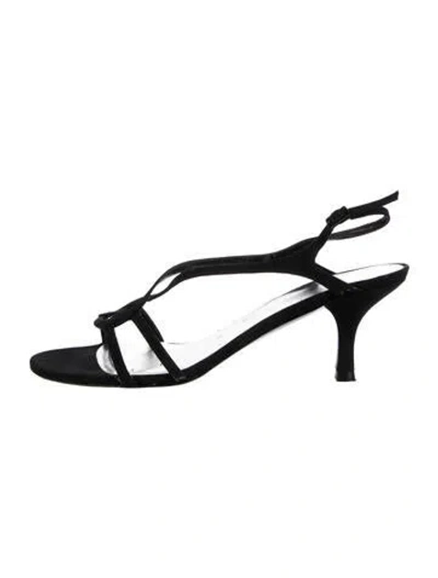 Pre-owned Stuart Weitzman Slingback Sandals In Black