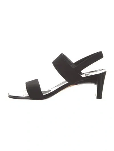 Pre-owned Stuart Weitzman Slingback Sandals In Black