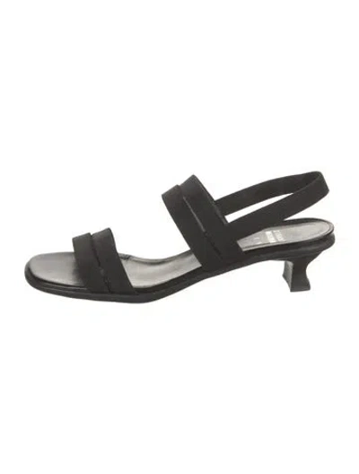 Pre-owned Stuart Weitzman Slingback Sandals In Black