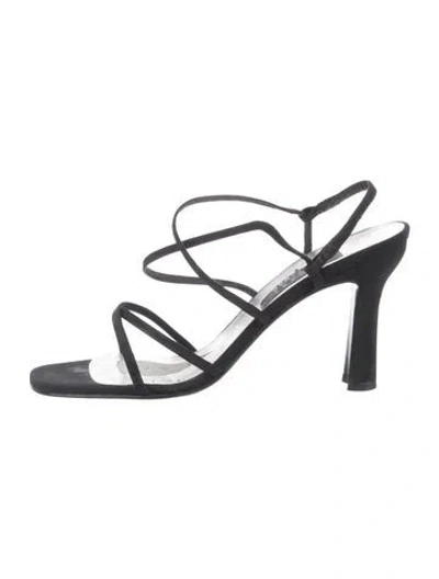 Pre-owned Stuart Weitzman Slingback Sandals In Black