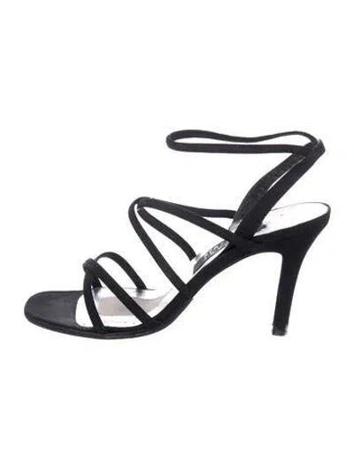 Pre-owned Stuart Weitzman Slingback Sandals In Black