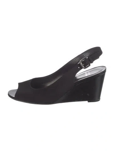 Pre-owned Stuart Weitzman Slingback Sandals In Black