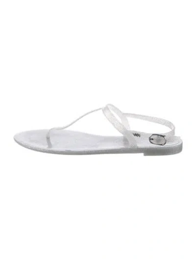 Pre-owned Stuart Weitzman Slingback Sandals In Silver