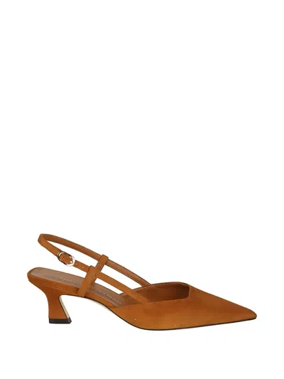 Stuart Weitzman Slingback Suede Pumps In Brown