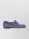 Stuart Weitzman Slip-on Loafers Suede Rubber Sole In Denim Blue