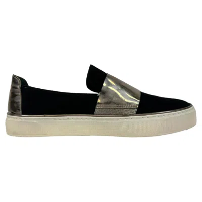 Stuart Weitzman Slip On Sneakers In Black Velvet