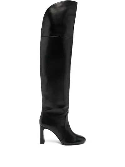 STUART WEITZMAN SLOUCHY LEATHER OVER-THE-KNEE BOOTS