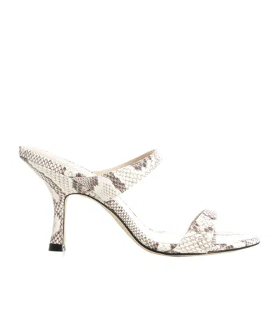 Stuart Weitzman Snake Print High-heeled Sandals In Multi