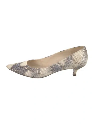 Pre-owned Stuart Weitzman Snakeskin Animal Print Pumps