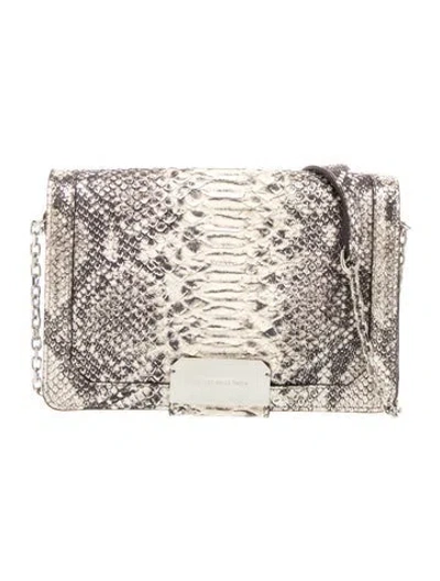Pre-owned Stuart Weitzman Snakeskin Minaudière In Neutral