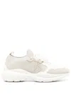 Stuart Weitzman Logo-embroidered Mesh Sneakers In Bianco