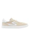 Stuart Weitzman Lace-up Low-top Sneakers In Beige