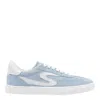 Stuart Weitzman Low Top Runaround Sneakers With Suede Finish In Blue