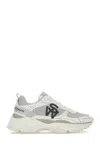 Stuart Weitzman Logo-patch Mesh Chunky Sneakers In Grey White
