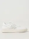 Stuart Weitzman Courtside Monogram Leather Sneakers In White 2
