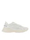 Stuart Weitzman White Sneakers With Logo Embroidery On The Side And Logo Patch On The Heel In Leather And Mesh Woman In White