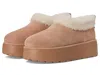 Stuart Weitzman Socharming Shearling Flatform Clogs In Brown