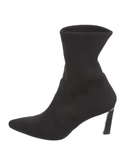Pre-owned Stuart Weitzman Sock Boots In Black