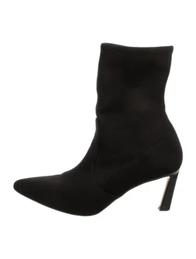 Pre-owned Stuart Weitzman Sock Boots In Black