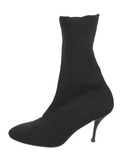 Pre-owned Stuart Weitzman Sock Boots In Black