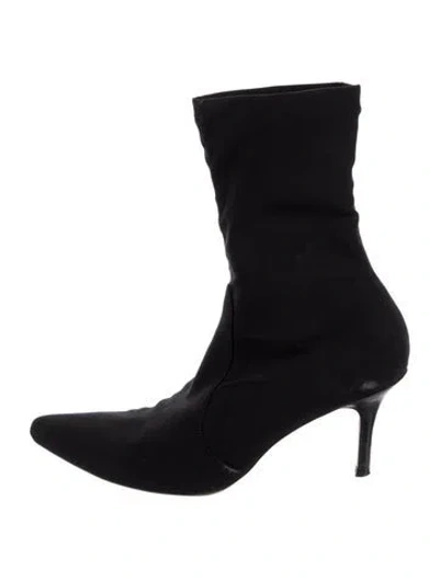 Pre-owned Stuart Weitzman Sock Boots In Black