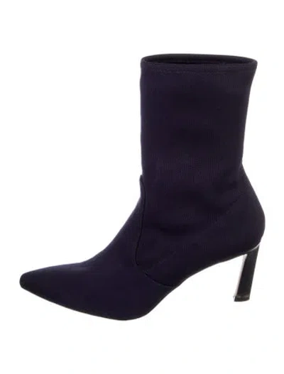 Pre-owned Stuart Weitzman Sock Boots In Blue