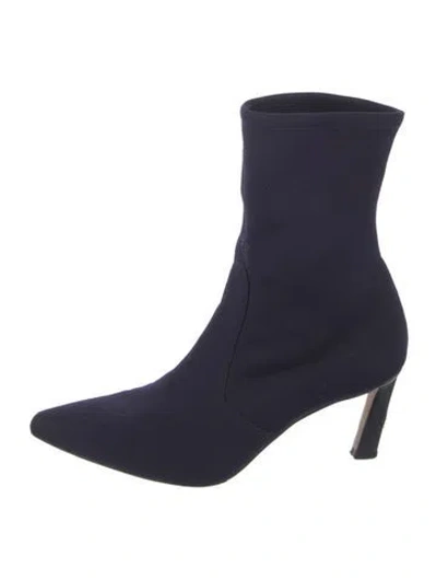 Pre-owned Stuart Weitzman Sock Boots In Blue