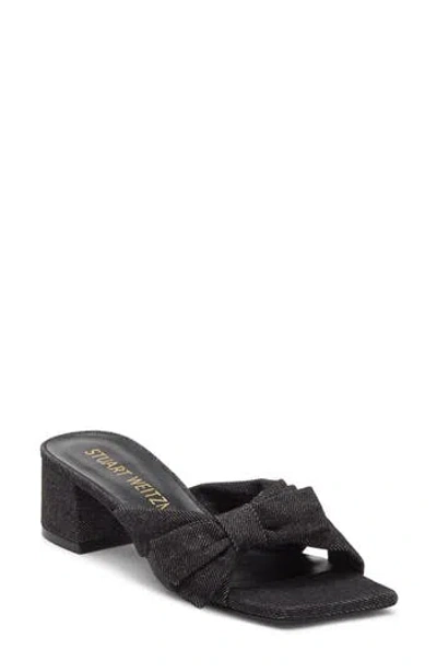 Stuart Weitzman Sofia 45 Slide Sandal In Black