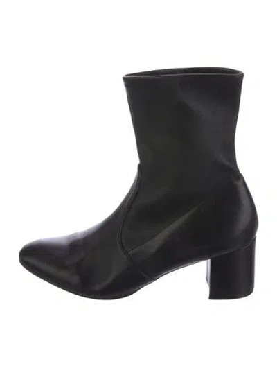 Pre-owned Stuart Weitzman Sofia 50 Leather Boots In Black