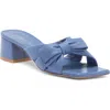 Stuart Weitzman Sofia Bow Sandal In Blue Steel