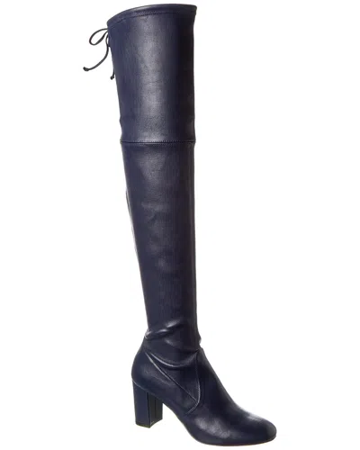 Stuart Weitzman Sofia City 50 Leather Over-the-knee Boot In Blue