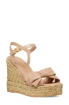 Stuart Weitzman Sofia Espadrille Wedge In Adobe