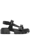 Stuart Weitzman Sofia Nolita Slingback-sandalen Aus Leder Mit Schleife In Black
