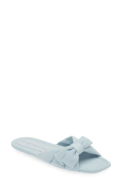 Stuart Weitzman Sofia Slide Sandal In Light Blue